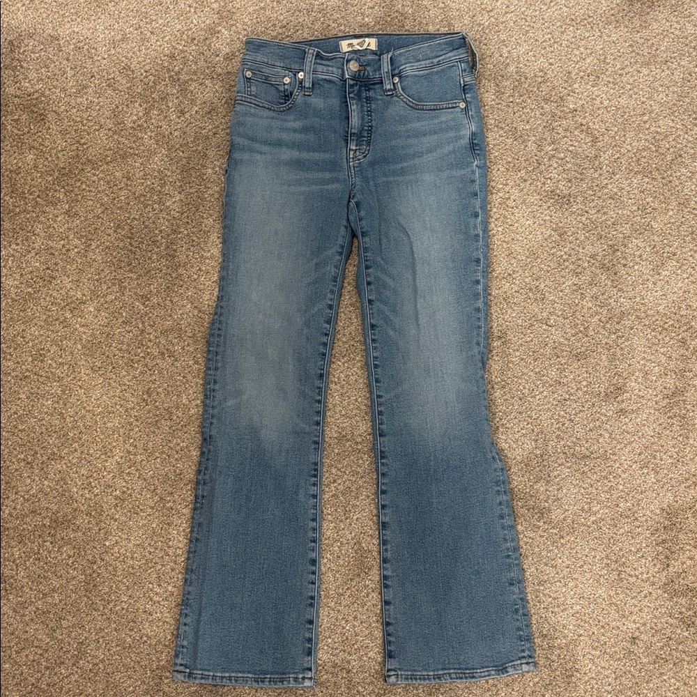 Madewell Blue Denim Jeans. Mid-rise kick out style.